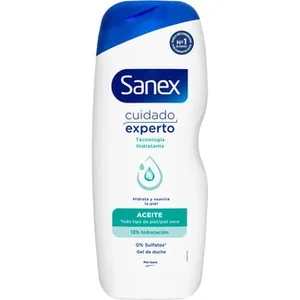 Gel de Baño Aceite con Prebiótico Natural 0% Sulfatos para Todo Tipo de Piel/piel Seca Sanex Cuidado Experto