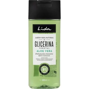 Gel de Baño de Glicerina Vegetal con Aloe Vera Hidratación Intensiva Efecto Calmante Lida
