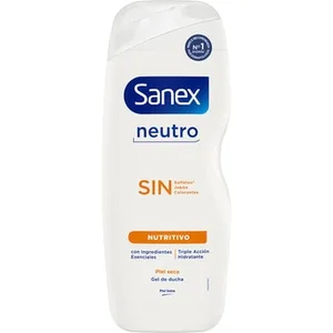 Gel de Baño Neutro Nutritivo con Ingredientes Esenciales para Piel Seca Sanex Neutro sin