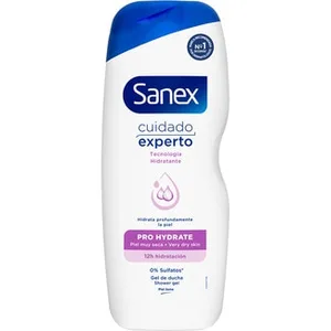 Gel de Baño Pro Hydrate con Prebiótico Natural 0% Sulfatos para Piel Muy Seca Sanex Cuidado Experto