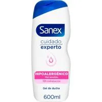 Gel de Ducha Hipoalergénico Sanex, Bote 600 Ml