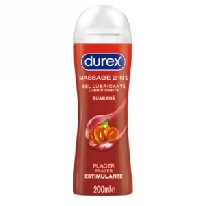 Gel de Masaje Corporal Erótico y Estimulante con Guaraná Play Massage 2 en 1 Durex 200 Ml.