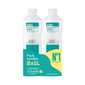 Inibsa Gel Dermartológico para Cabello y Piel Normal 2 X 1 L. 2000 ML