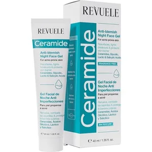 Gel Facial de Noche Anti-imperfecciones para Piel Propensa al Acné con Cerámidas, Ácido Glicólico, Láctico y Salicílico Revuele