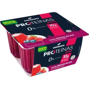 Gelatina 0% 10g Proteína Sabor Frutos Rojos 4 X 100 Gr