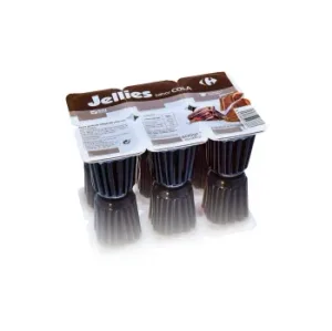 Gelatina Sabor Cola Jellies Carrefour sin Gluten Pack de 6 Unidades de 100 G.