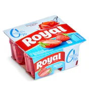 Gelatina Sabor Fresa sin Azúcar Royal Pack 4 X 90 G