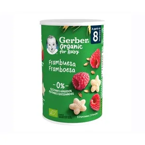 Gerber Snacks de Cereales Ecológios con Frambuesas, a Partir de 8 Meses Organic Grain & Grow 35 G.