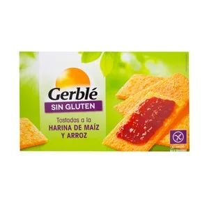 Gerblé Tostadas de Maíz y Arroz, sin Gluten Gerble, 250 G.