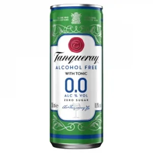 Gin&tonic 0,0 London Dry Tanqueray sin Alcohol Lata 250 Ml.