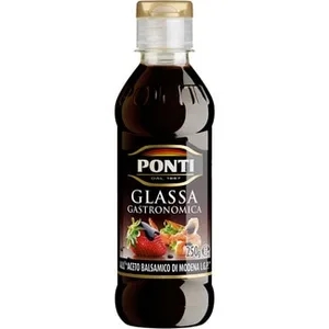 Glassa Crema de Vinagre Balsámico de Módena con IGP Aceto Balsamico Di Modena  Ponti 250 G