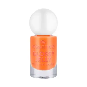 Essence Glossy Jelly Tono 03 Naranja Brillante Mini Esmalte de Uñas.
