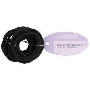 Cosmia Gomas de Pelo Elásticas Clásicas de Color Negro 24 Uds.