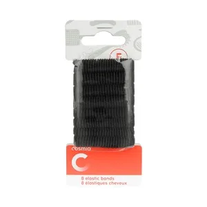Cosmia Gomas Elásticas de Tamaño Medio y Color Negro Cosmia 8 Uds.