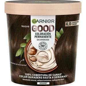 Good Tinte Castaño Cacao Nº 4.0 Coloración Permanente con Manteca de Karité sin Amoniaco Garnier