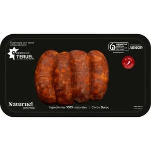Gourmet Chorizo Picante 50% Duroc IGP Cerdo de Teruel Envasado al Vacío Abre Fácil Naturuel