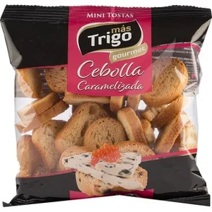 Gourmet Mini Tostas con Cebolla Caramelizada MAS Trigo