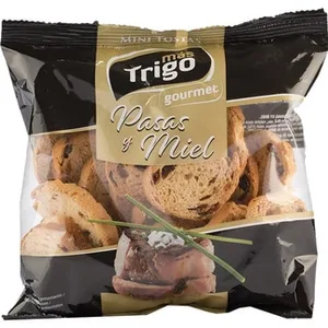 Gourmet Mini Tostas con Pasas y Miel MAS Trigo
