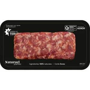 Gourmet Preparado de Carne Picada de Cerdo 50% Duroc IGP Cerdo de Teruel Envasado al Vacío Abre Fácil Naturuel 250 G