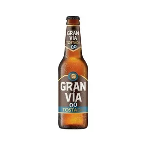 Gran VÍA Cerveza Tostada sin Alcohol Botella 33 Cl. 330 ML