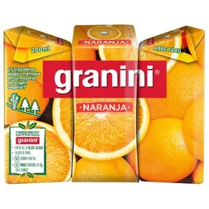 Granini Néctar de Naranja Minibrik Pack 3 Uds X 20 Cl. 600 ML