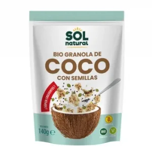 Granola de Coco con Semillas Ecológica Sol Natural sin Gluten Doy Pack 140 G.