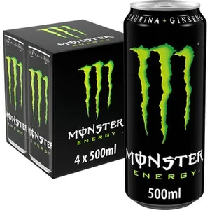 Green Bebida Energética con Taurina y Ginseng Pack 4 Monster Energy