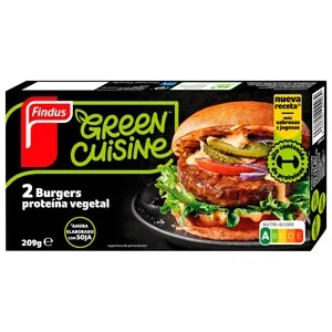 Findus Green Cuisine Burgers Veganas de Proteína de Guisante y Soja 2 X 100 G. 200 G