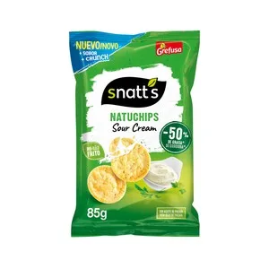 Grefusa Snatt´s Natuchips  Snack Patata Horneado en Bolsa 85 G.