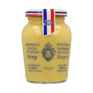 Grey Poupon Mostaza de Dijon al Vino Blanc Frasco de 215 Gramos. 125 G