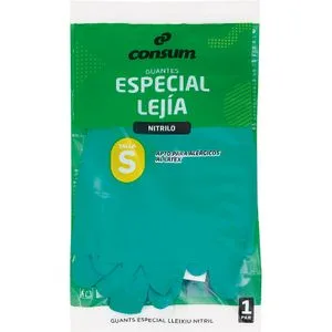 Guantes Especial Lejía de Nitrilo Talla Pequeña 1 u