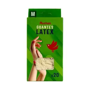 Producto Alcampo Guantes Finos de Latex Talla M 20 Uds.