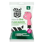 Guantes Flocados Talla L Dia Super Paco 2 Unidades