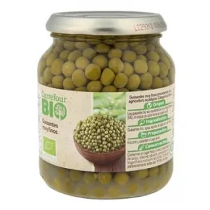 Guisantes Extra Finos Ecológico Carrefour Bio 230 G.