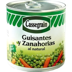 Guisantes y Zanahorias Muy Finos al Natural Cassegrain