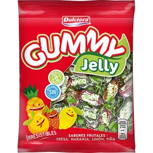 Gummy Jelly Caramelos de Goma Sabores Frutales sin Gluten  Dulciora 100 G