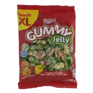 Gummy Jelly de Goma Sabores Frutales Dulciora sin Gluten 300 G.