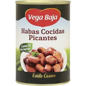 Habas Cocidas Picantes Lata 200 Gr