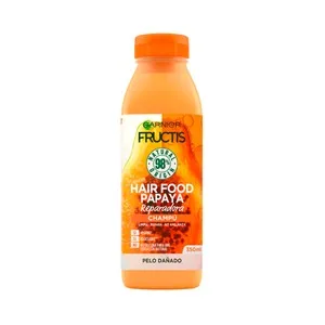 Fructis Hair Food de Garnier Champú Reparador con Papaya, para Cabellos Dañados 350 Ml.