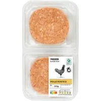 Hamburguesa de Pollo Rústico Eroski Natur, 2 Uds., Bandeja 240 G
