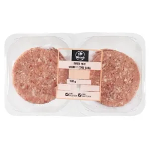 Hamburguesa Mixta de Cerdo y Vacuno Carrefour el Mercado 6x90 G