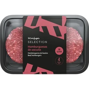 Hamburguesas de Vacuno sin Gluten 4 Unidades  el Corte Ingles Selection 400 G