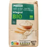 Harina de Trigo Integral Ecológica Eroski Bio/eco, Paquete 1 Kg