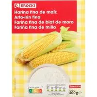 Harina Fina de Maíz Eroski, Caja 400 G