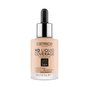 Catrice Hd Liquid Coverage Tono 010 Light Beige Base de Maquillaje Líquida sin Efecto Máscara 30 Ml.