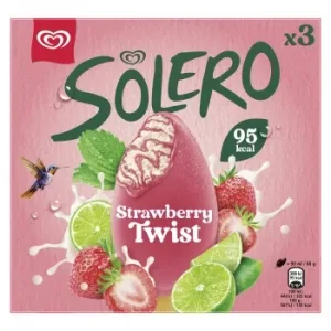 Helado Bombón de Fresa y Lima Solero sin Gluten 3 Uds.