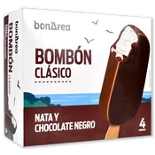 Helado Bombón Nata-chocolate Negro Paq. 4 U.