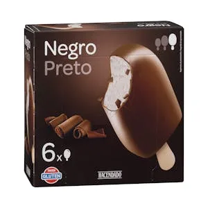 Helado Bombón Negro Sabor Nata Hacendado 0.72 L