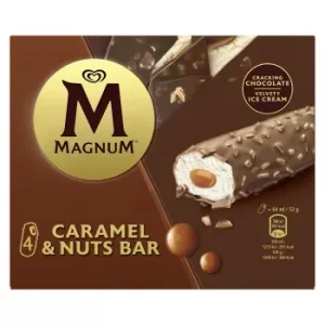 Helado Caramel y Nuts Bar Magnum 4 Uds.
