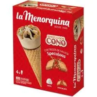 Helado Cono Speculoos la Menorquina, Pack 4x65 G